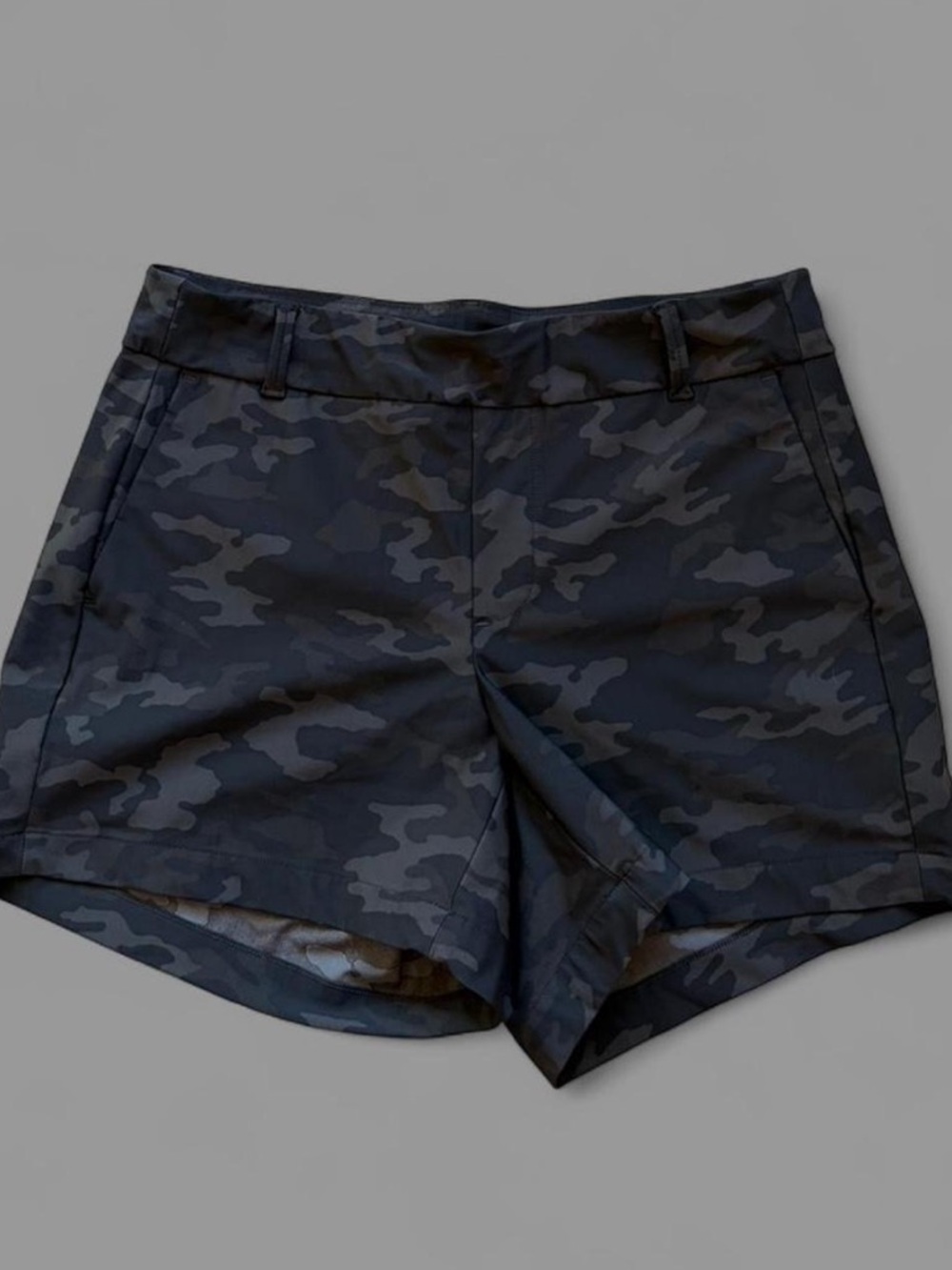 SPANX Black Camo Tailored Stretch Shorts